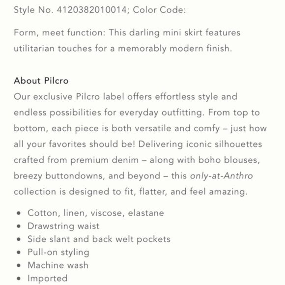 Anthropologie LINEN Blend Moss Green Utility Mini Skirt Size XL - Picture 16 of 16